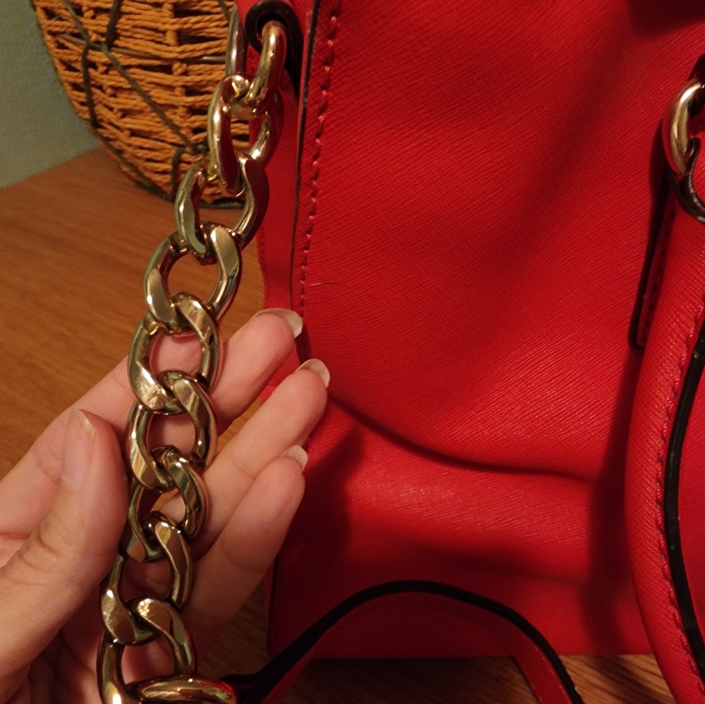 Michael Kors Hamilton Large Satchel Tote Saffiano Shoulder Bag - Picture 6 of 16